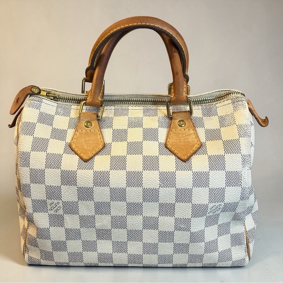 LV Speedy 25 Damier AzurAuthentic Louis Vuitton Satchelwith COA